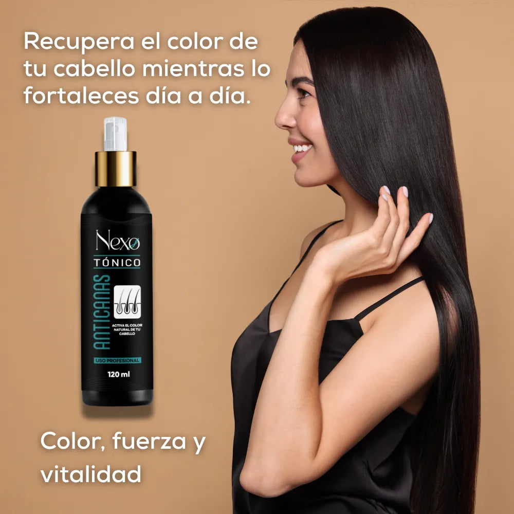 Tónico Anticanas Premium | Reactiva tu Color Natural desde la Raíz