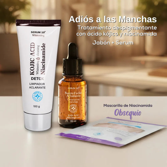 Adiós a las Manchas | Tratamiento despigmentante con ácido kójico y niacinamida
