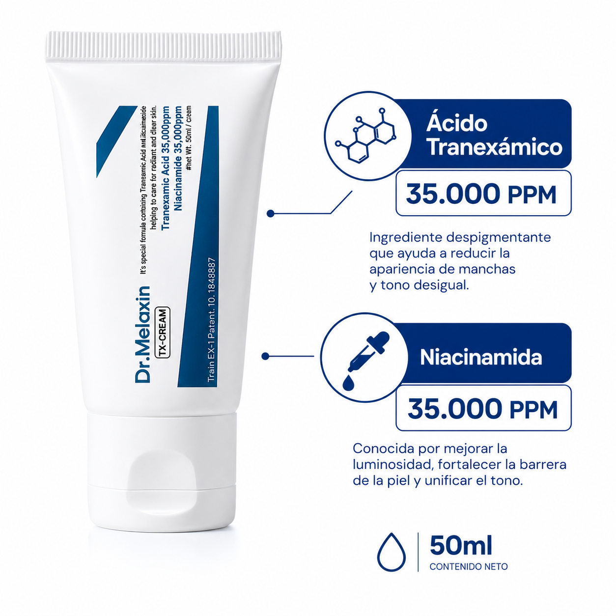 Ácido Tranexámico 35.000 PPM + Niacinamida 35.000 PPM